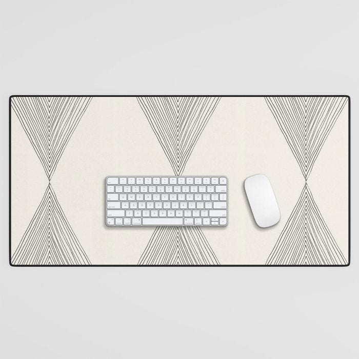 Minimalist Boho Triangles Desk Mat Gallery Image 1