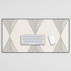 Minimalist Boho Triangles Desk Mat Gallery Image 1