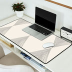 Minimalist Boho Triangles Desk Mat Gallery Image 2