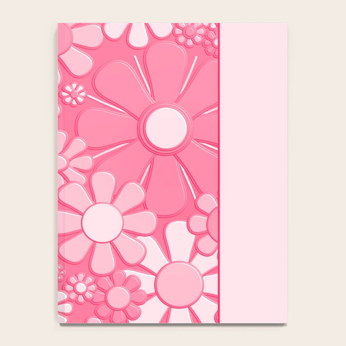 Flower Market London 1967 Pink Retro Floral 60s Plastic Look Notebook Gallery Image 4