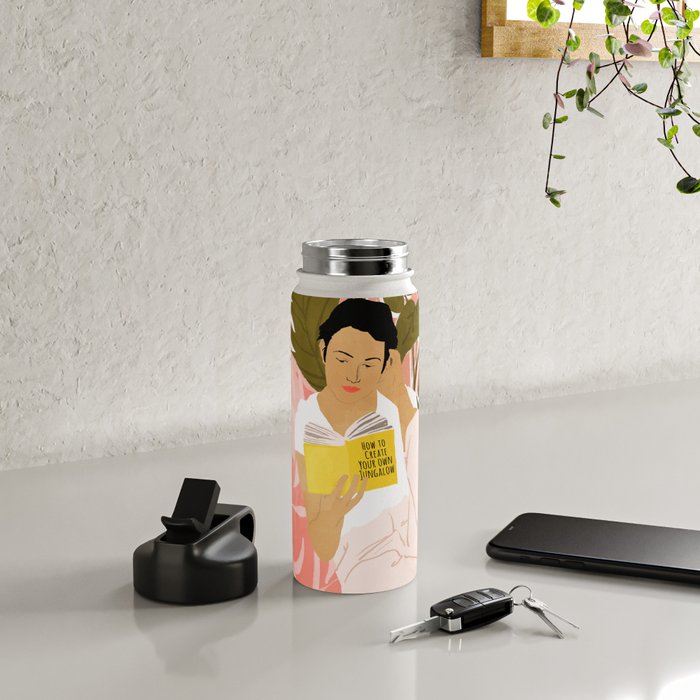 Plant Lady & The Urban Junglow | Blush Botanical Home Décor | House Plants Bohemian Woman Bedroom  Water Bottle Gallery Image 4