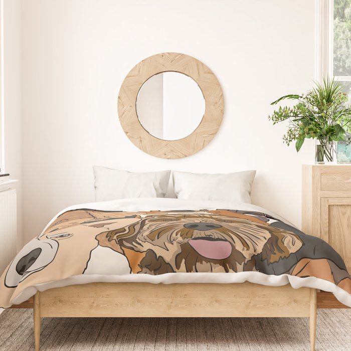 Dog Lover Dog Portrait  Duvet Cover Gallery Image 3