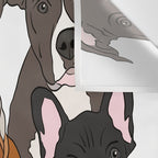 Dog Lover Dog Portrait  Wall Tapestry Gallery Image 3