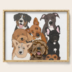 Dog Lover Dog Portrait  Serving Tray Gallery Image 1