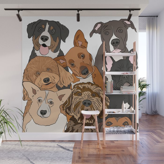 Dog Lover Dog Portrait  Wall Mural Gallery Image 1