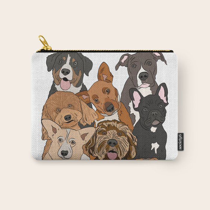 Dog Lover Dog Portrait  Carry All Pouch Gallery Image 1