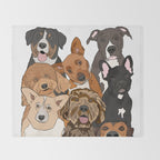 Dog Lover Dog Portrait  Throw Blanket Gallery Image 2