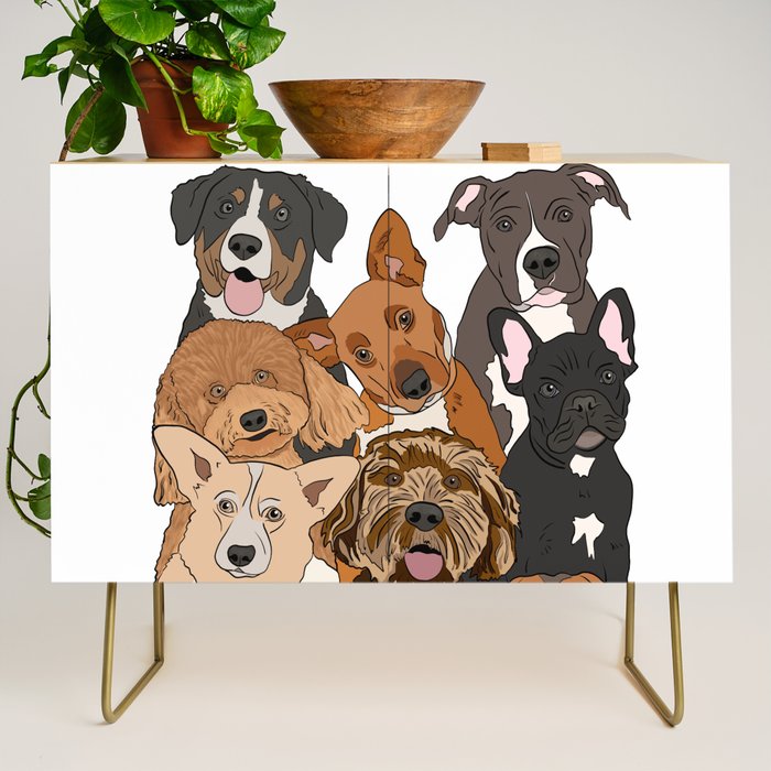 Dog Lover Dog Portrait  Credenza Gallery Image 1