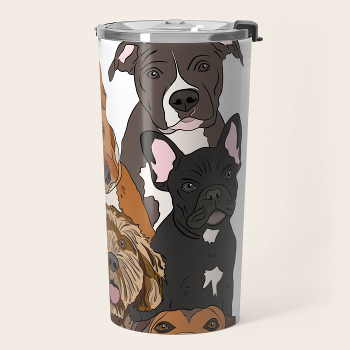 Dog Lover Dog Portrait  Travel Mug Gallery Image 2