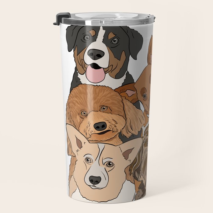 Dog Lover Dog Portrait  Travel Mug Gallery Image 3