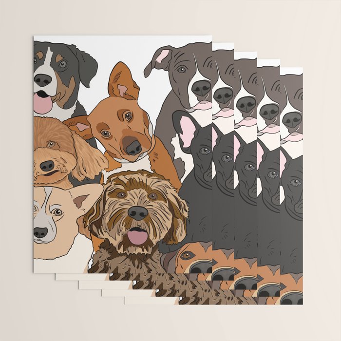 Dog Lover Dog Portrait  Wrapping Paper Gallery Image 3