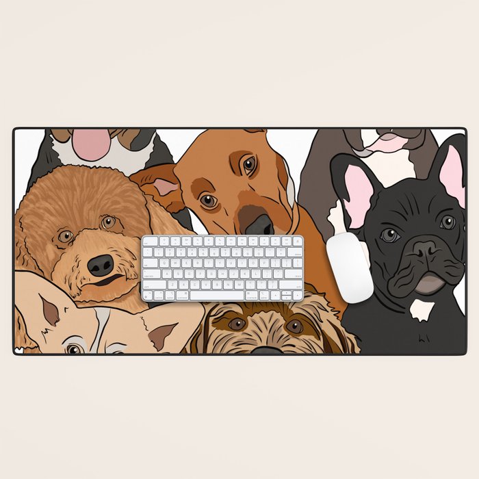 Dog Lover Dog Portrait  Desk Mat Gallery Image 1