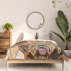 Dog Lover Dog Portrait  Comforter Gallery Image 3