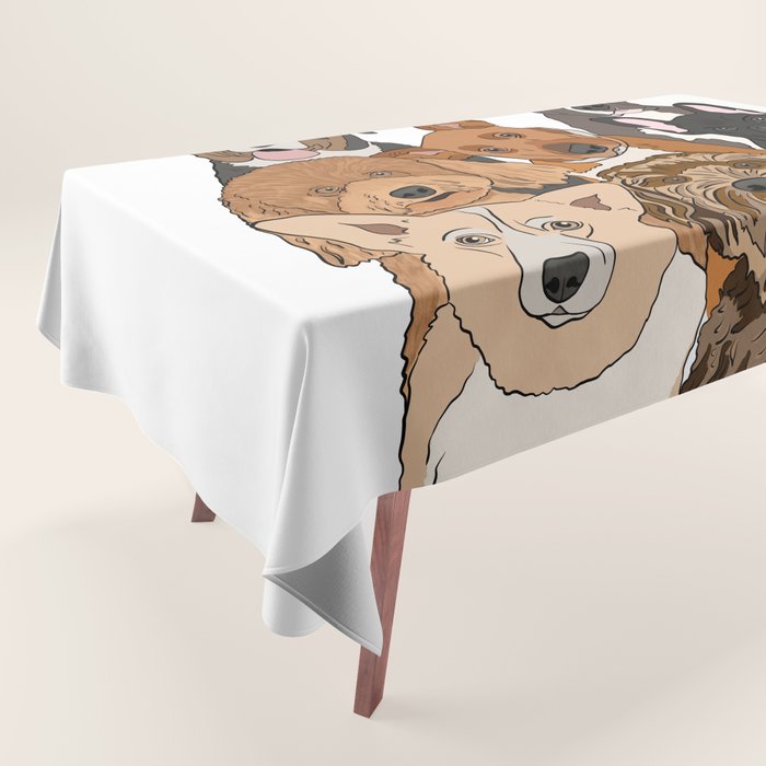 Dog Lover Dog Portrait  Tablecloth Gallery Image 1