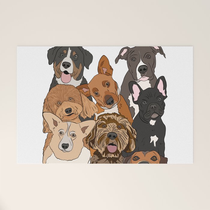 Dog Lover Dog Portrait  Welcome Mat