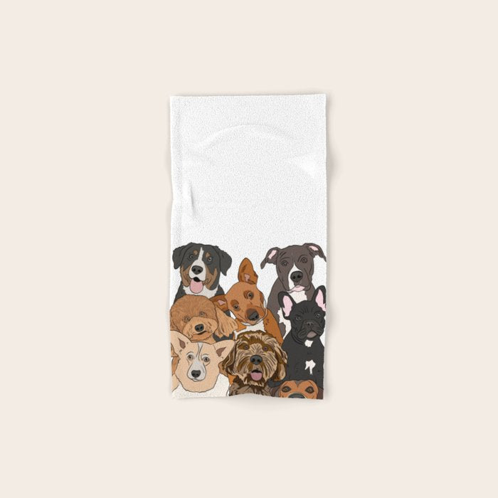 Dog Lover Dog Portrait  Bath Towel Gallery Image 1