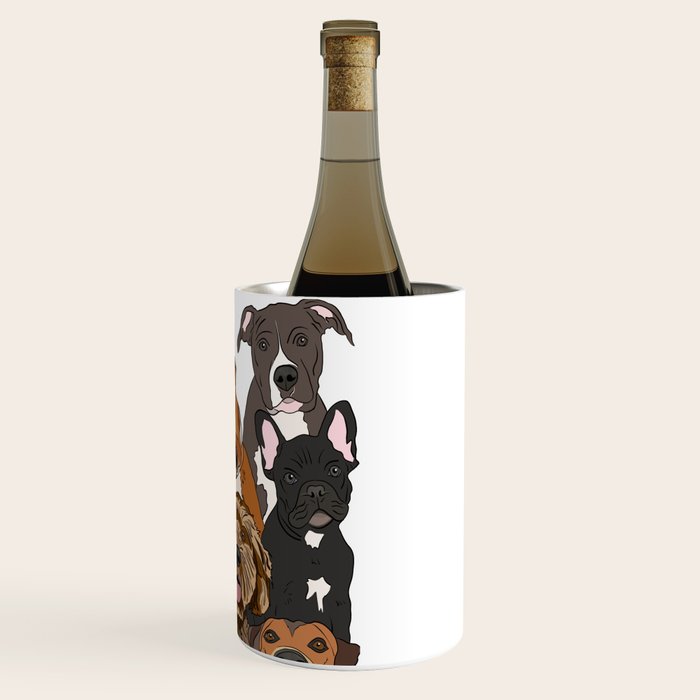 Dog Lover Dog Portrait  Wine Chiller Gallery Image 3