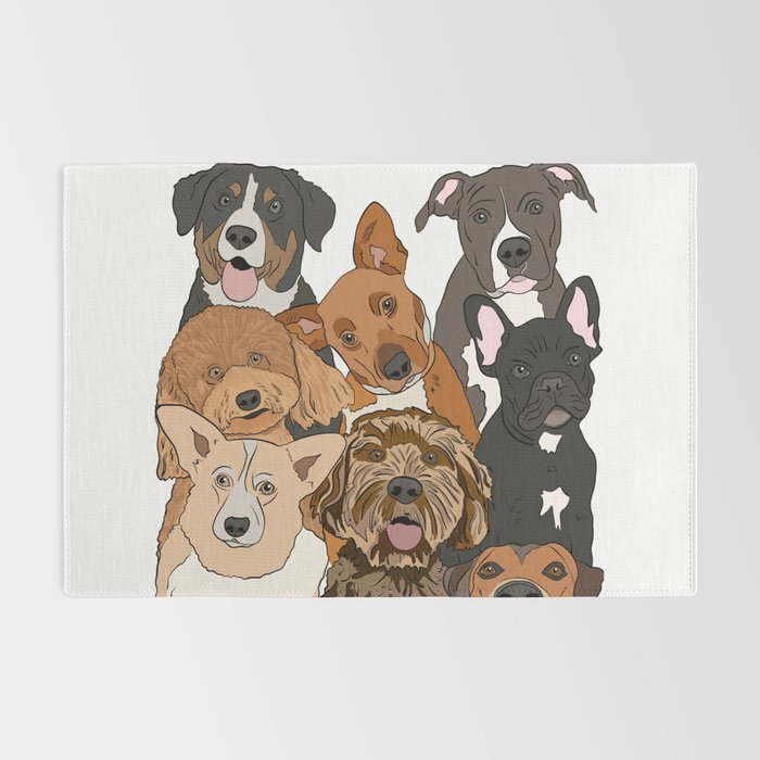 Dog Lover Dog Portrait  Rug Gallery Image 2