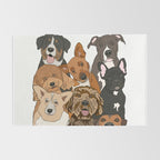 Dog Lover Dog Portrait  Rug Gallery Image 2