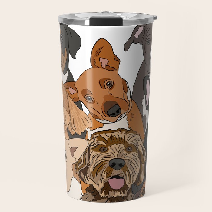 Dog Lover Dog Portrait  Travel Mug Gallery Image 1