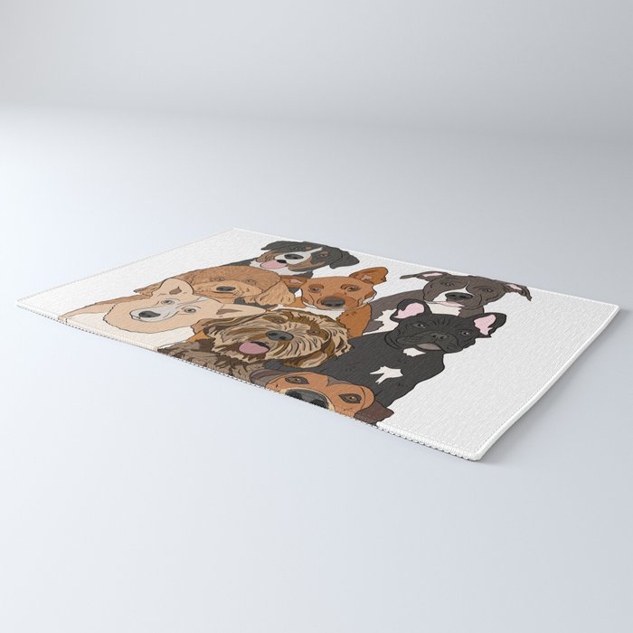 Dog Lover Dog Portrait  Rug Gallery Image 3