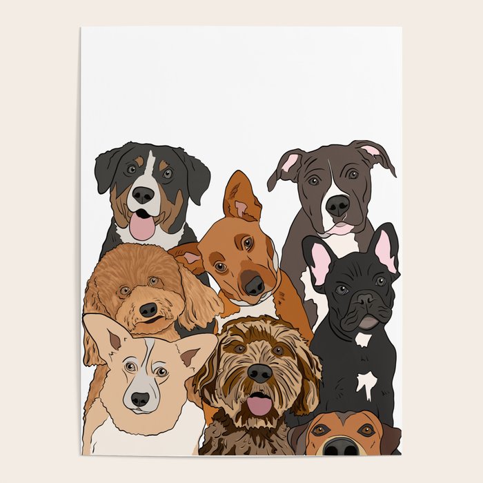 Dog Lover Dog Portrait  Poster Gallery Image 4