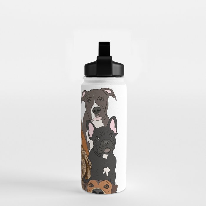 Dog Lover Dog Portrait  Water Bottle Gallery Image 2