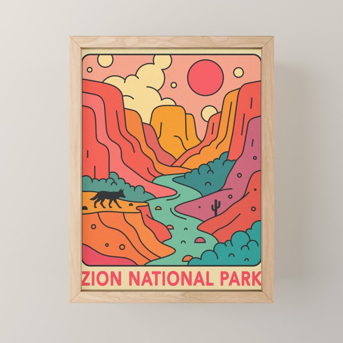 Zion National Park Mini Art Print Gallery Image 1