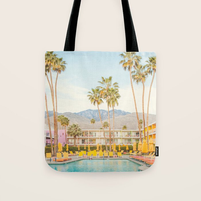 Palm Springs Motel Pool Tote Bag Gallery Image 1