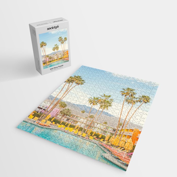 Palm Springs Motel Pool Jigsaw Puzzle Gallery Image 2