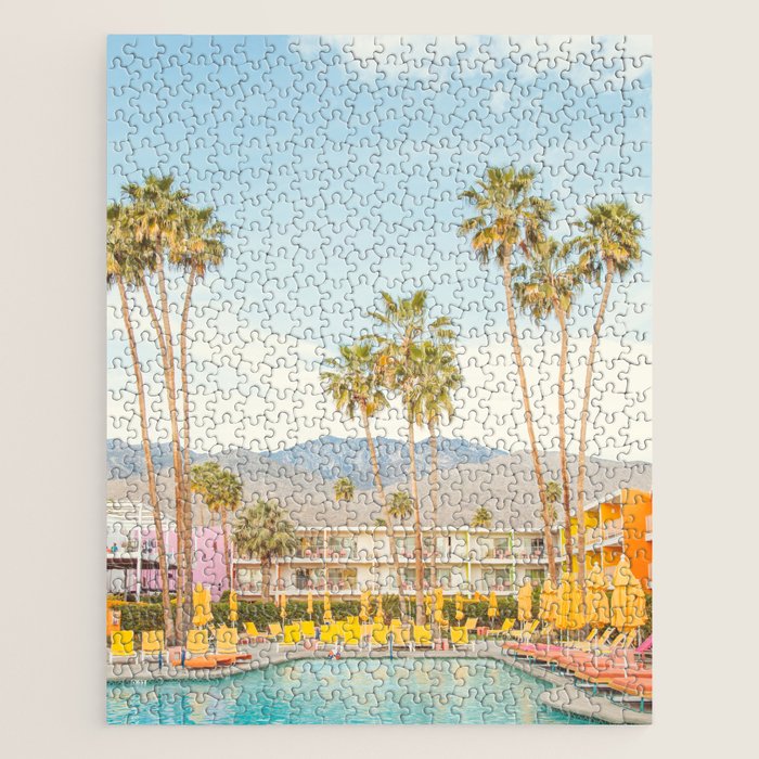 Palm Springs Motel Pool Jigsaw Puzzle Gallery Image 1