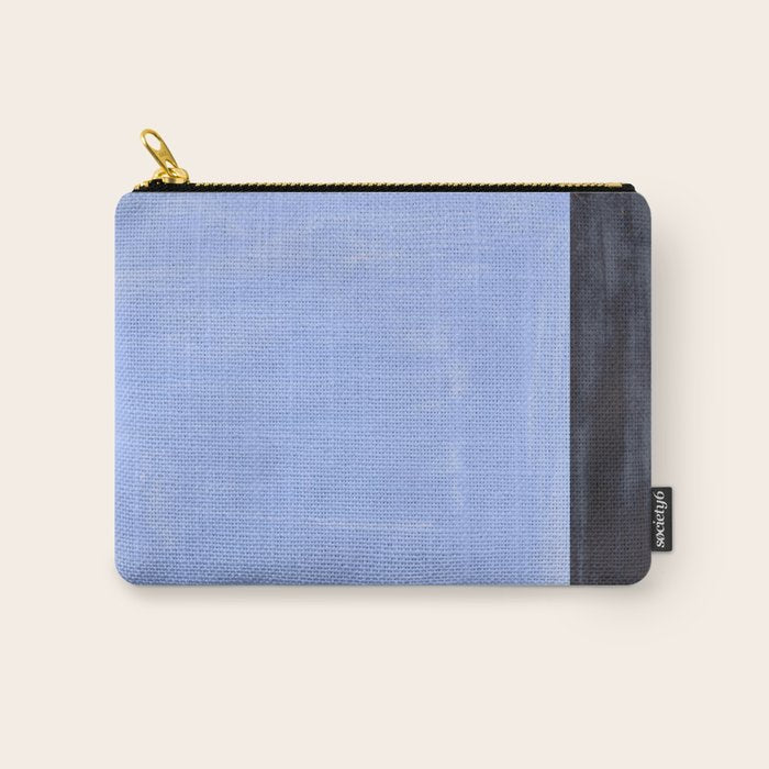 Pastel Blue Navy Dark Blue Rothko Inspired Midcentury Modern Minimalist Color Field Carry All Pouch Gallery Image 1