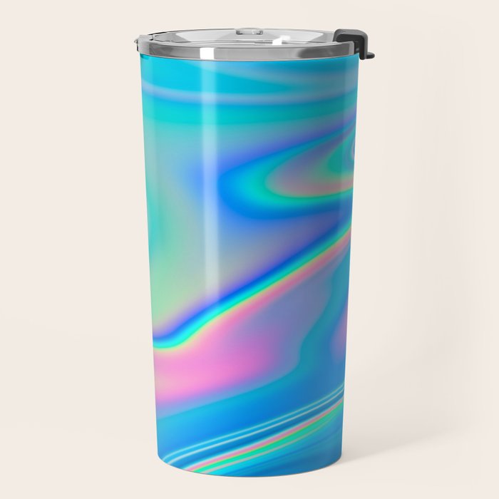 Holographic Iridescent Chill Vibes Travel Mug Gallery Image 2