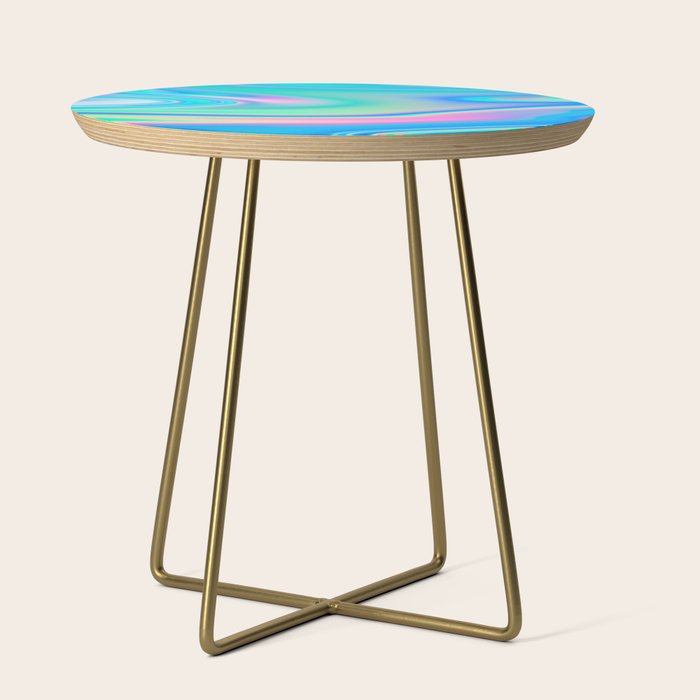Holographic Iridescent Chill Vibes Side Table Gallery Image 1