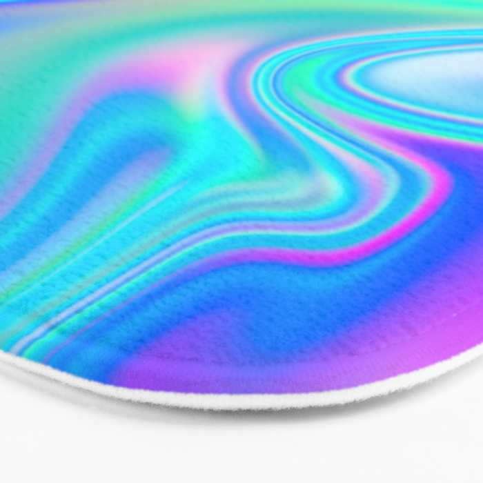 Holographic Iridescent Chill Vibes Bath Mat Gallery Image 3