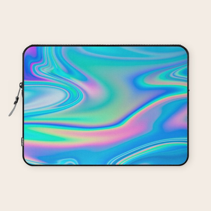 Holographic Iridescent Chill Vibes Laptop Sleeve Gallery Image 1