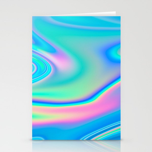 Holographic Iridescent Chill Vibes Stationery Card Gallery Image 2