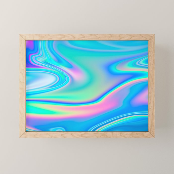 Holographic Iridescent Chill Vibes Mini Art Print Gallery Image 1
