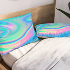 Holographic Iridescent Chill Vibes Pillow Sham Gallery Image 2