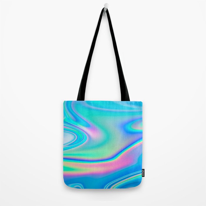 Holographic Iridescent Chill Vibes Tote Bag Gallery Image 2