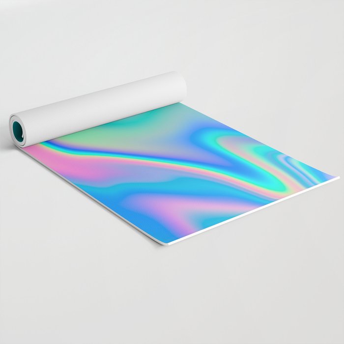 Holographic Iridescent Chill Vibes Yoga Mat Gallery Image 2