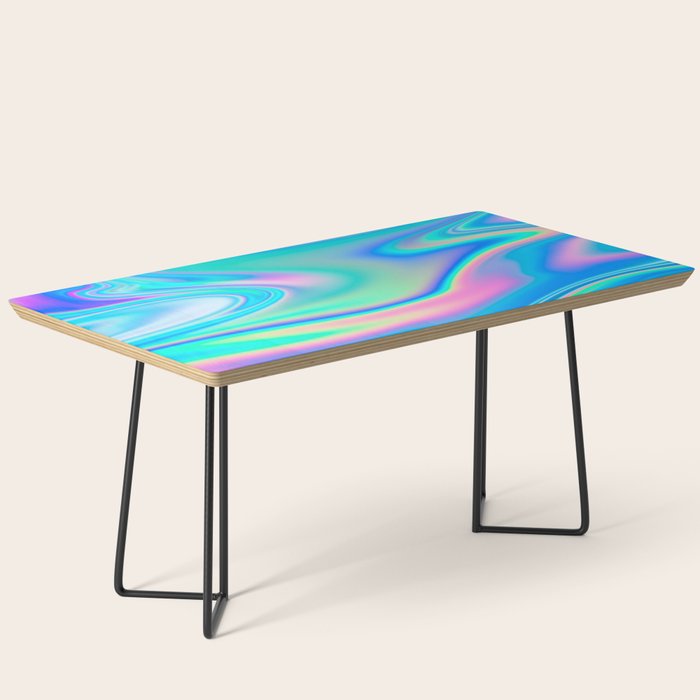 Holographic Iridescent Chill Vibes Coffee Table Gallery Image 1