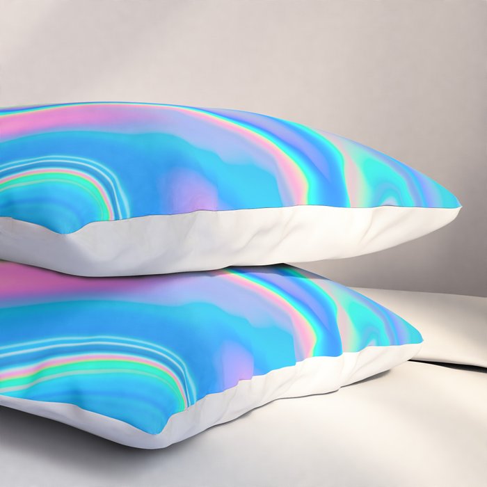 Holographic Iridescent Chill Vibes Pillow Sham Gallery Image 3
