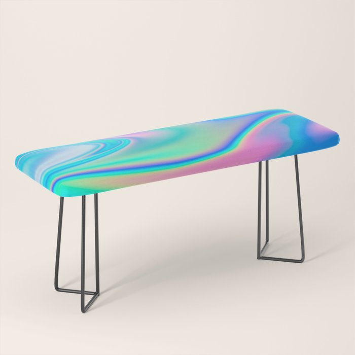 Holographic Iridescent Chill Vibes Bench Gallery Image 1