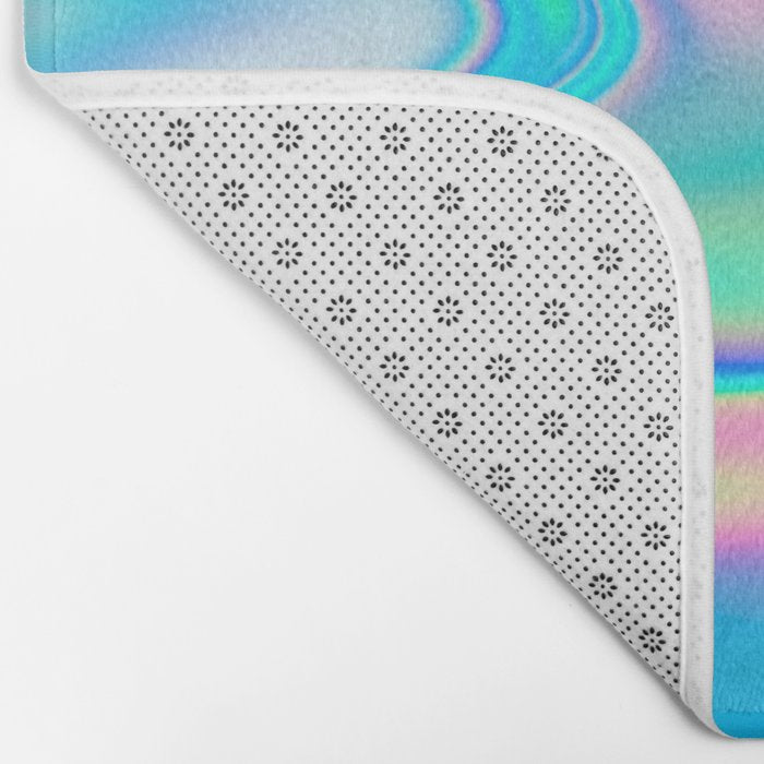 Holographic Iridescent Chill Vibes Bath Mat Gallery Image 2