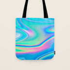 Holographic Iridescent Chill Vibes Tote Bag Gallery Image 1
