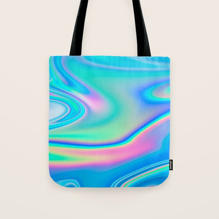 Holographic Iridescent Chill Vibes Tote Bag Gallery Image 1