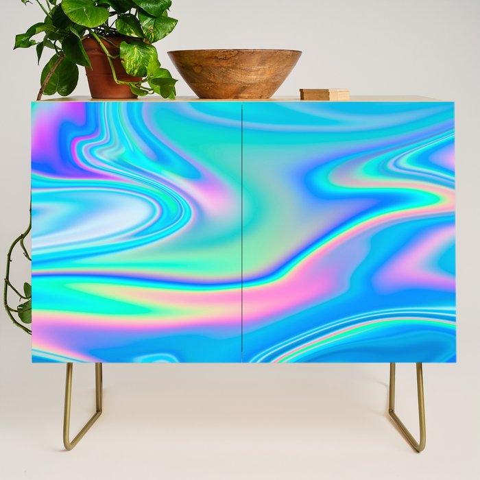 Holographic Iridescent Chill Vibes Credenza Gallery Image 1