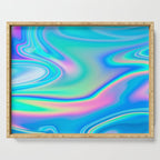 Holographic Iridescent Chill Vibes Serving Tray Gallery Image 1