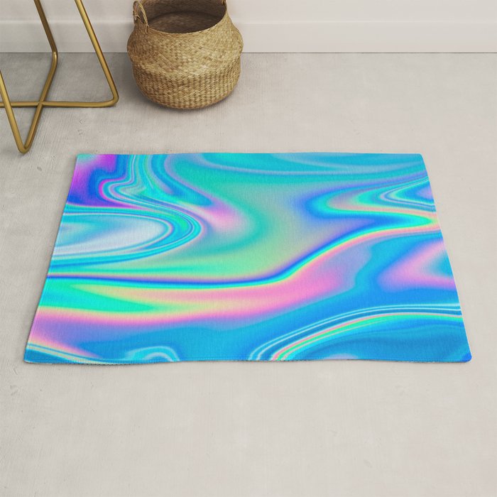 Holographic Iridescent Chill Vibes Rug Gallery Image 1